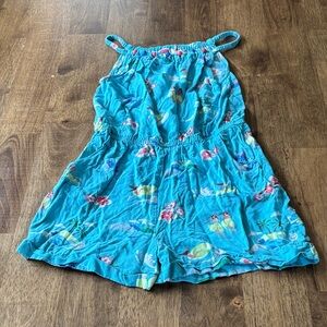 Boden Blue Hawaiian, Surfer, Hula, Floral Jumper/Romper with Pockets